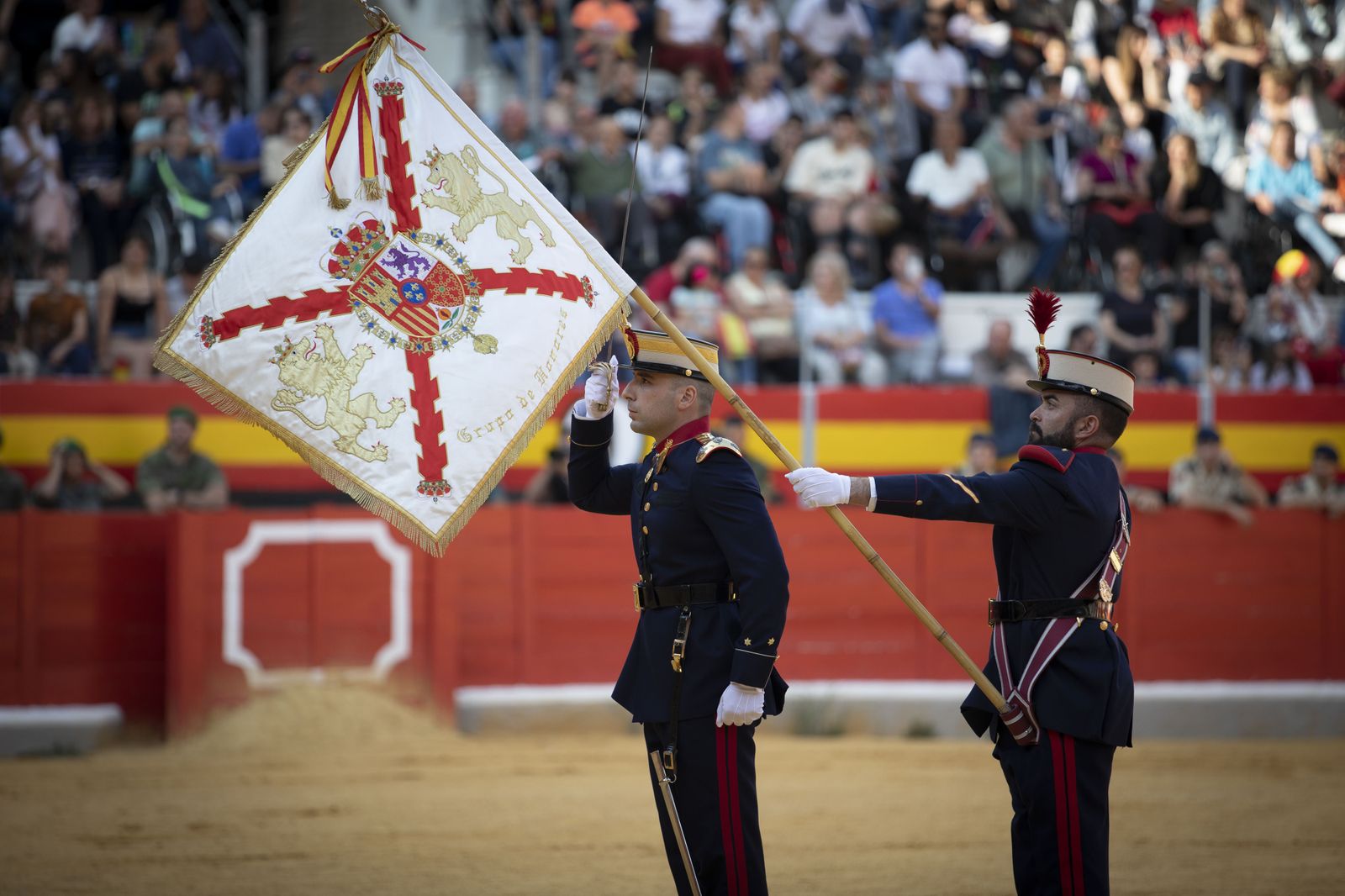 La exhibición del Ejército en la Plaza de Toros de Granada, en imágenes