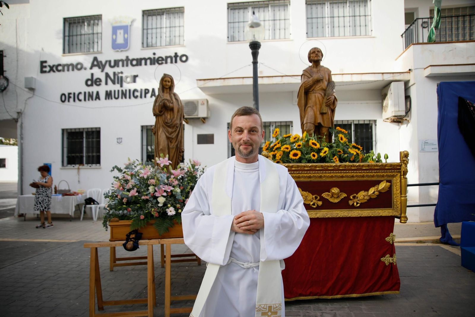 Ofrenda floral y misa durante la última jornada de las fiestas de Campohermoso Ofrenda floral y misa durante la última jornada de las fiestas de Campohermoso