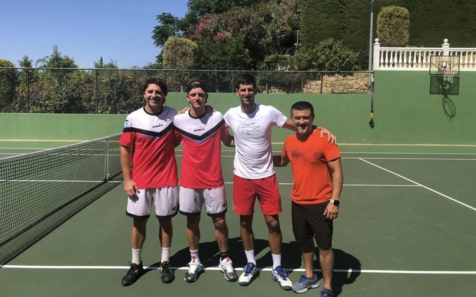 Davidovich, con Djokovic.