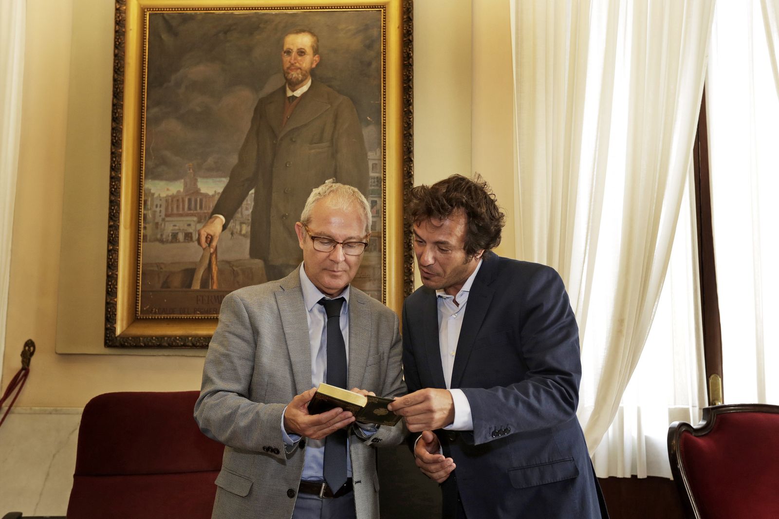 Juan Luis Belizón y José María González, en la reunión del pasado lunes.