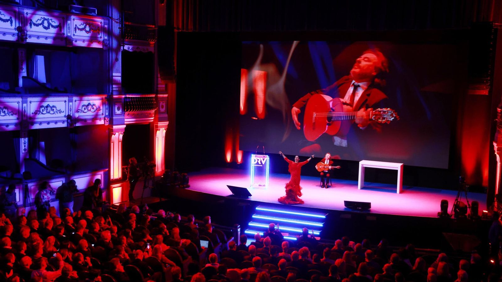 Imagen del Congreso de la Asociación Alemana de Viajes, que se celebra en el teatro Cervantes de Málaga capital.