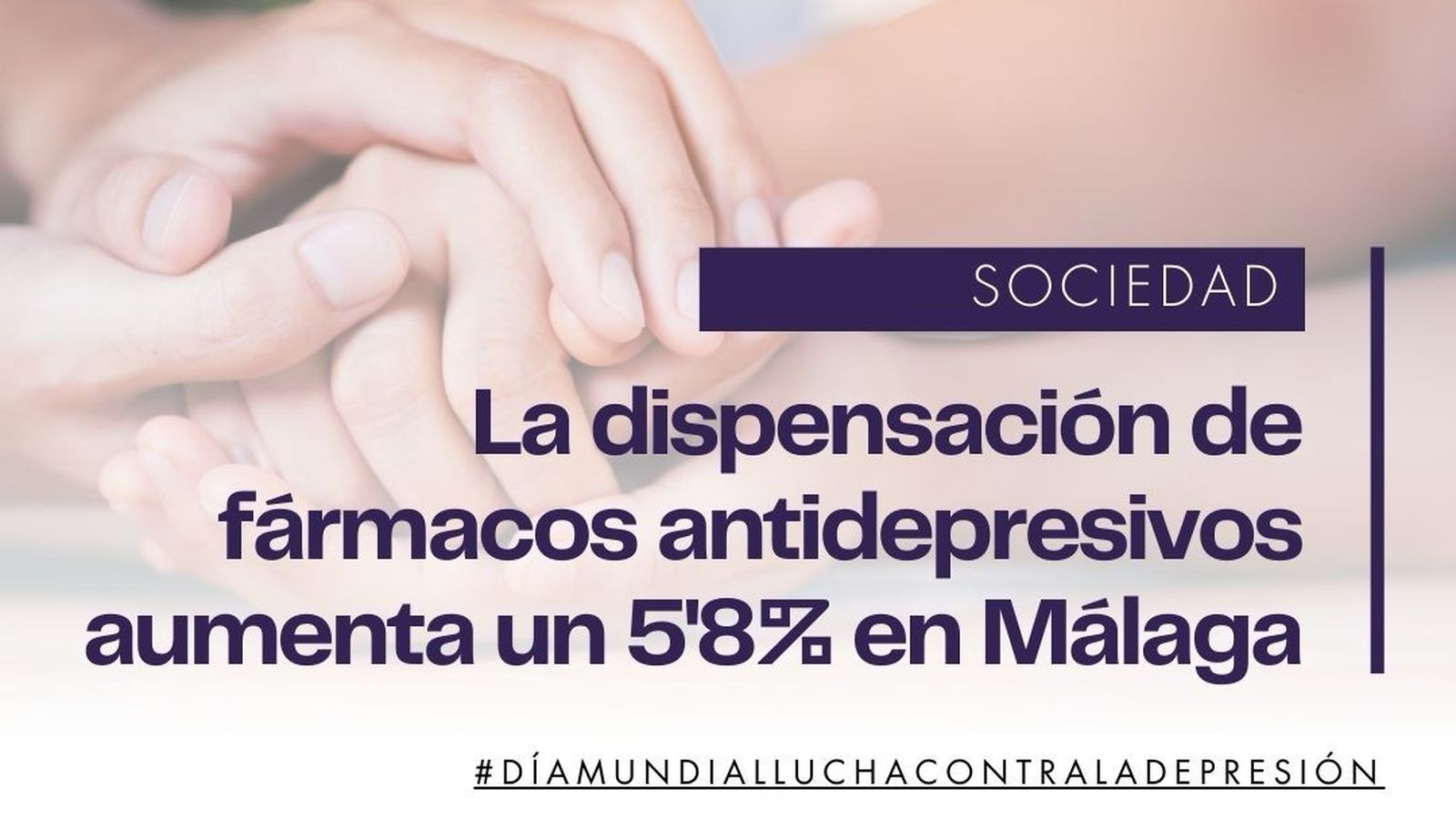 Cartel difundido por el Colegio de Farmacéuticos sobre el aumento de antidepresivos.