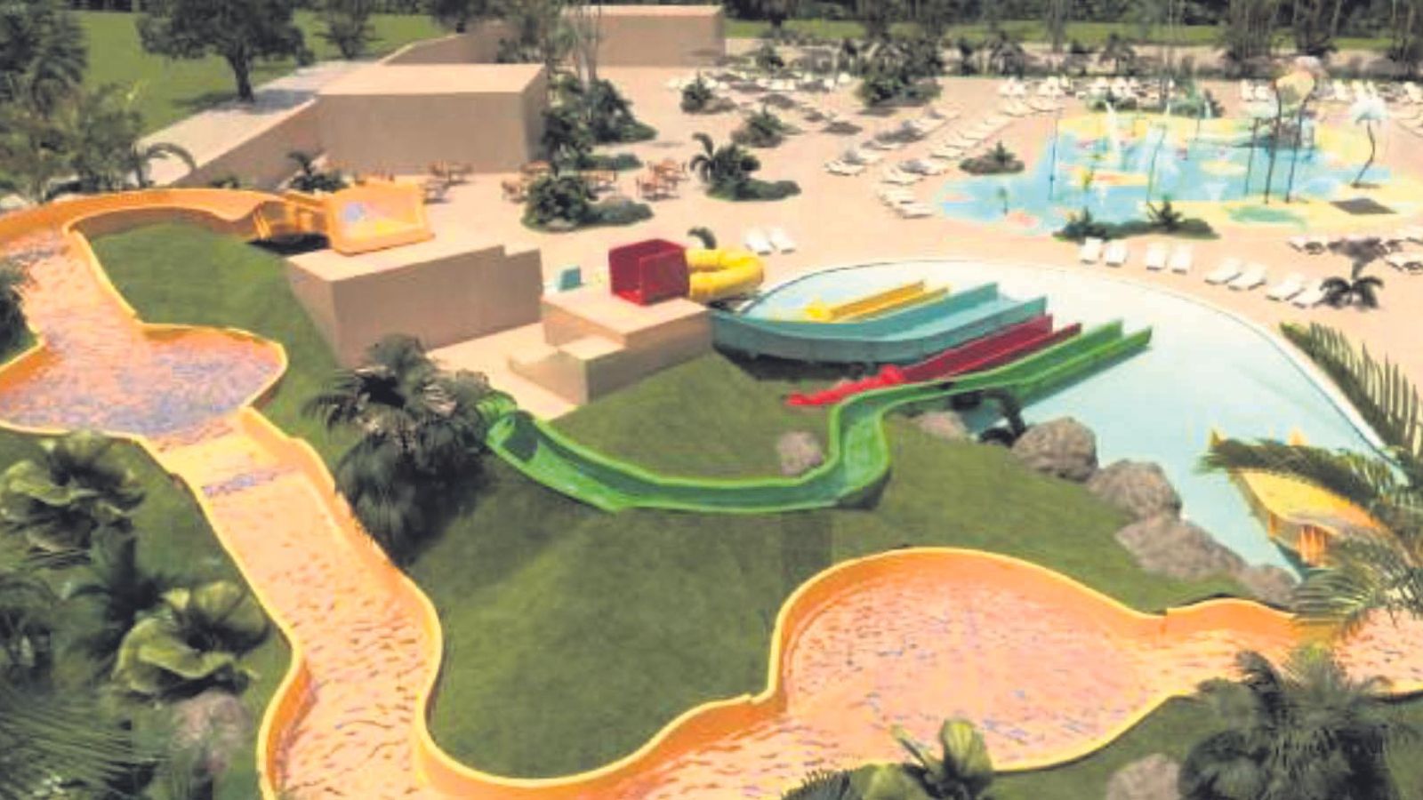 La zona de aparcamiento será ocupada por dos piscinas.