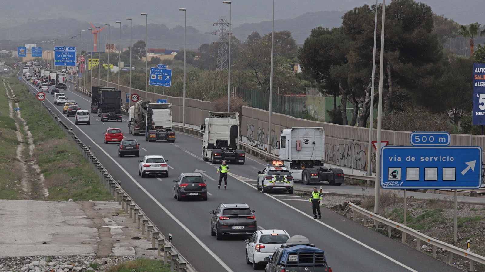 Fotos de la marcha de camiones en el Campo de Gibraltar