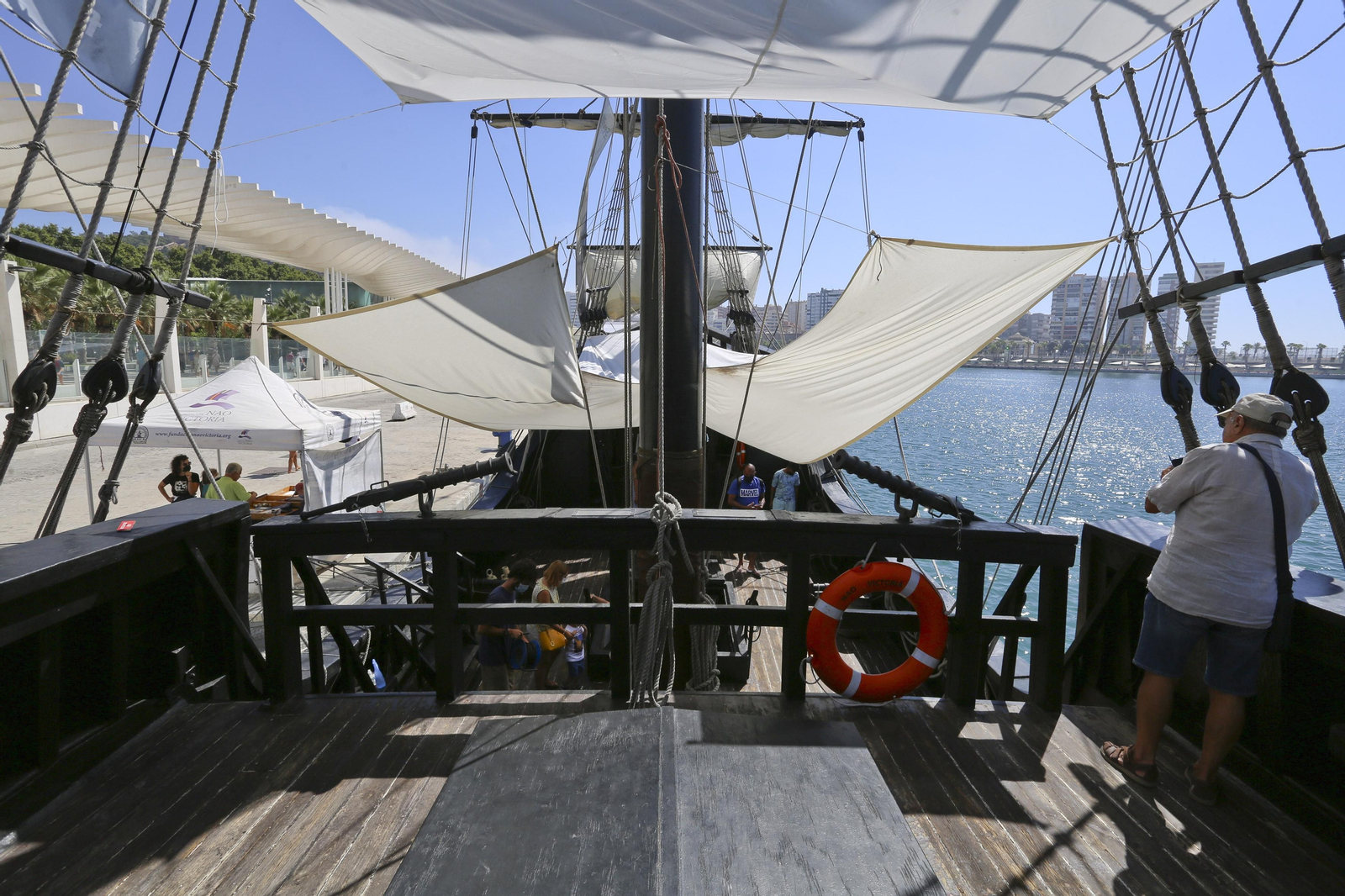 Las fotos de la nao 'Victoria' en el puerto de Málaga