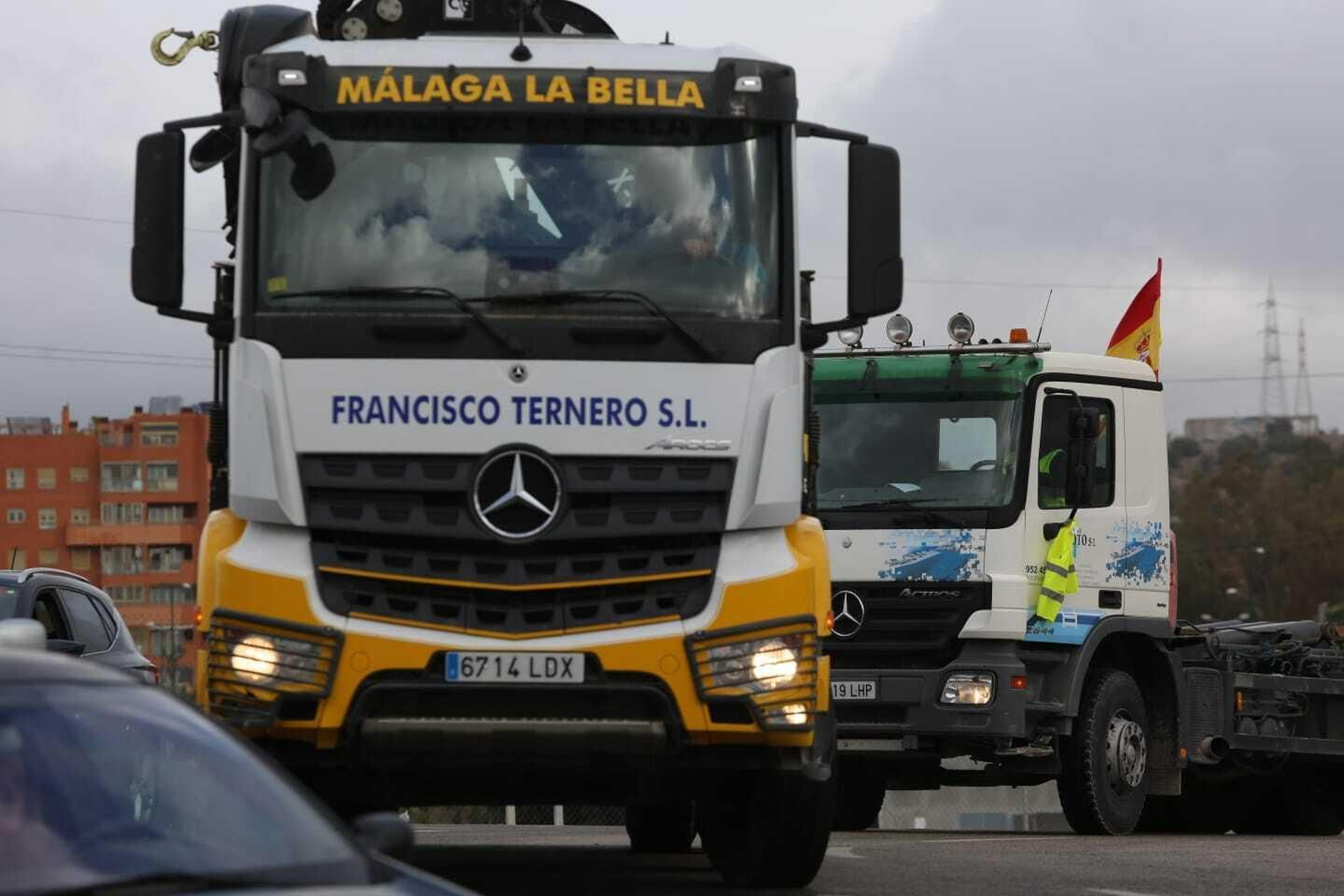 Paro de transportistas en Málaga: Una semana de protestas