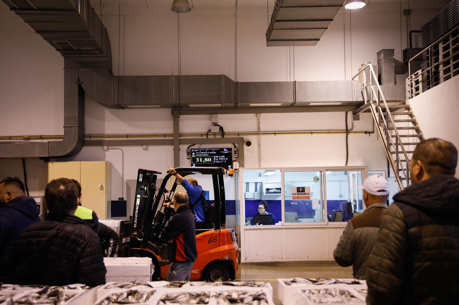 Te contamos en imágenes como ha sido la descarga de las traiñas en la lonja de Almería