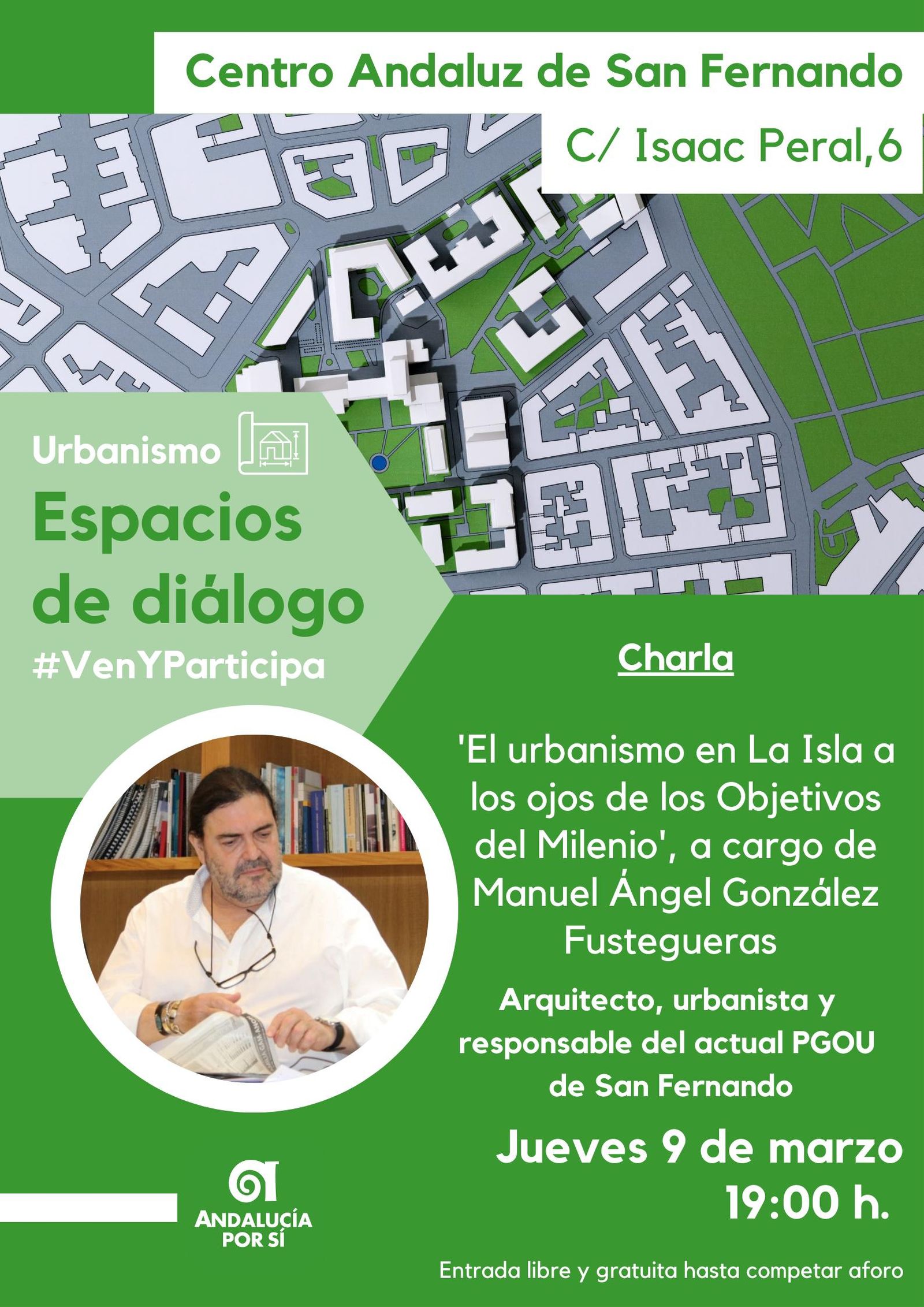 Cartel anunciador del acto con Fustegueras.