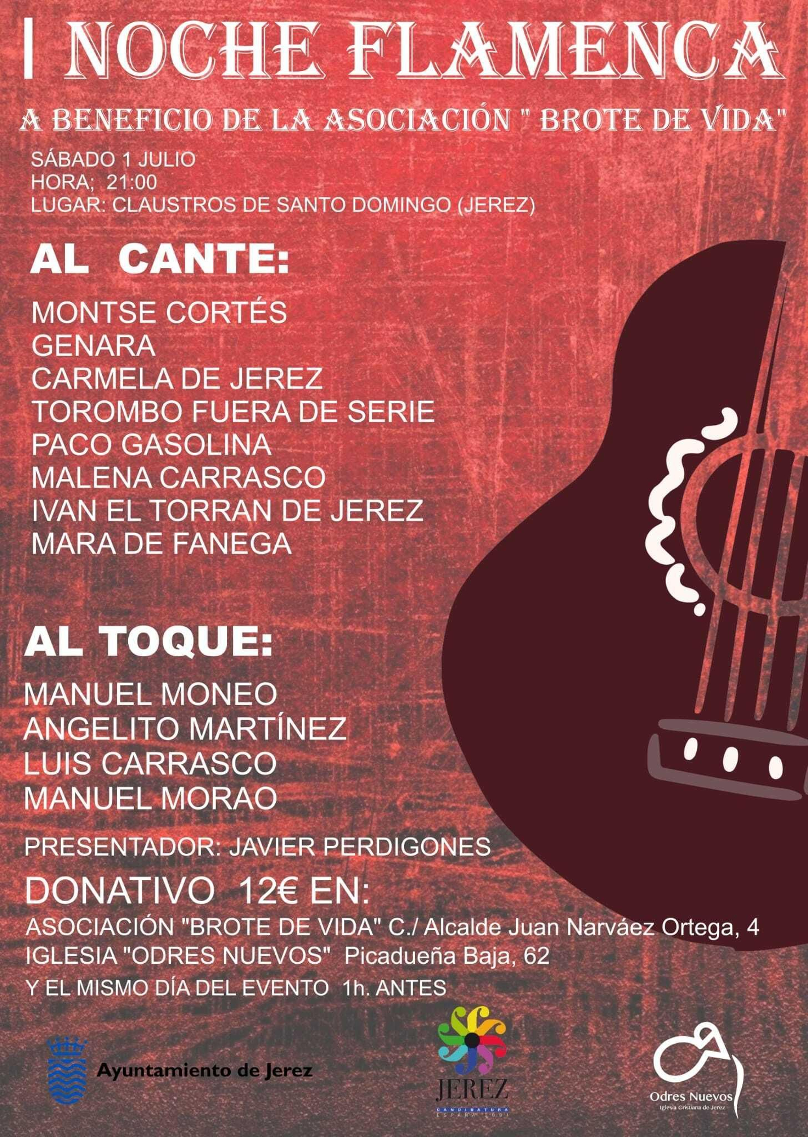 Cartel I Noche Flamenca. Cartel I Noche Flamenca.