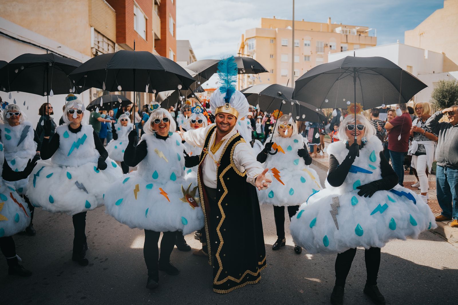 Alfonso López disfrutando del Carnaval en la calle.