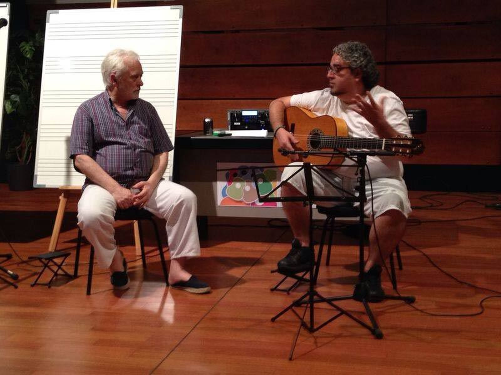 Pedro Vázquez aprendiendo del maestro Manolo Sanlúcar.