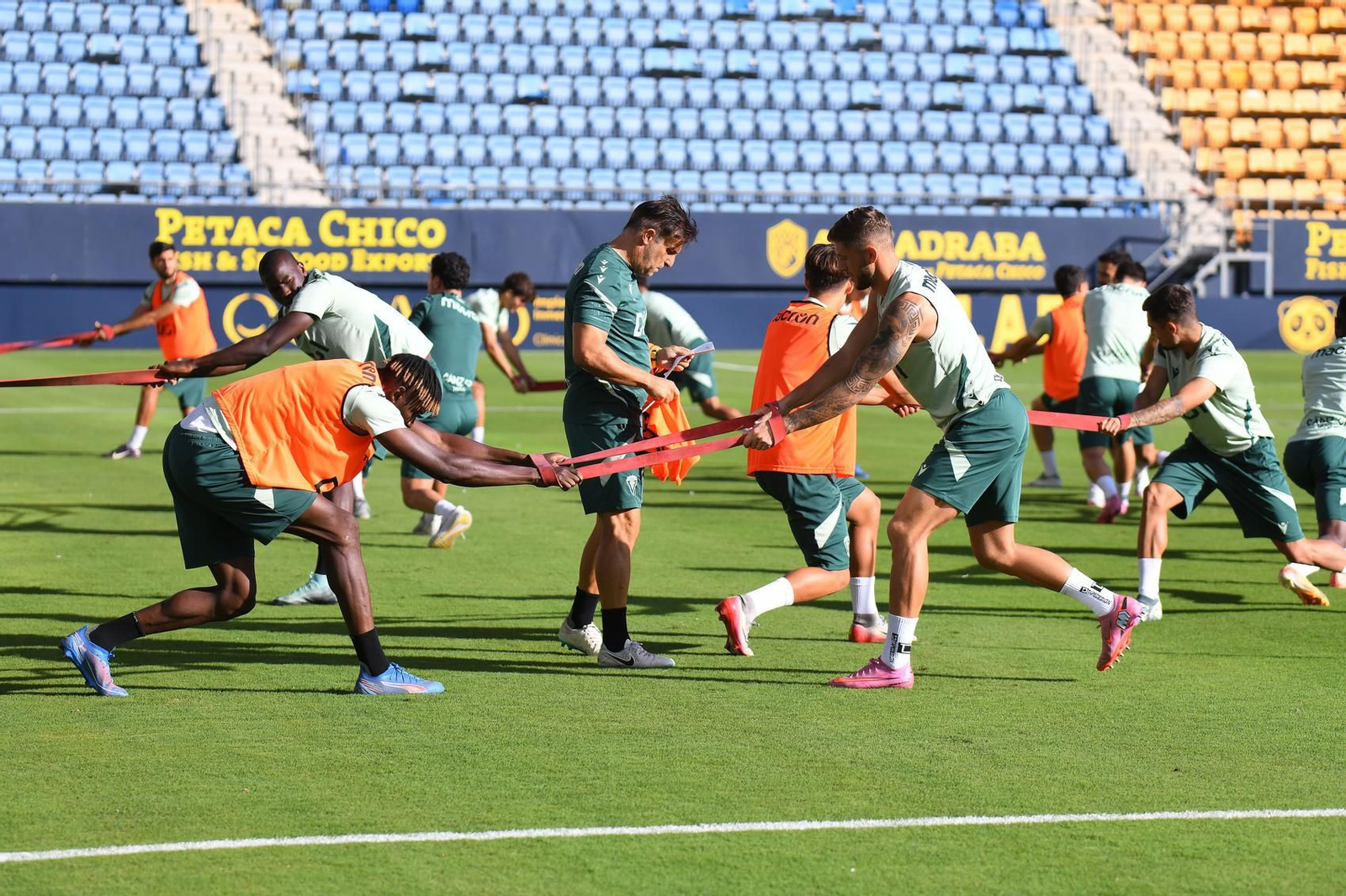 Un entrenamiento del Cádiz.