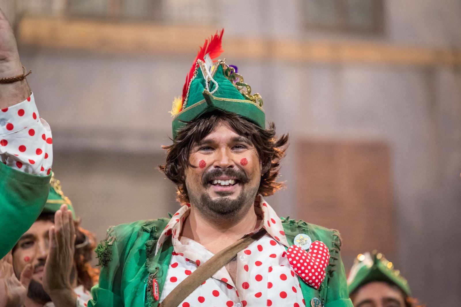 Rober Gómez en un momento de la actuación de 'Los Robins'.