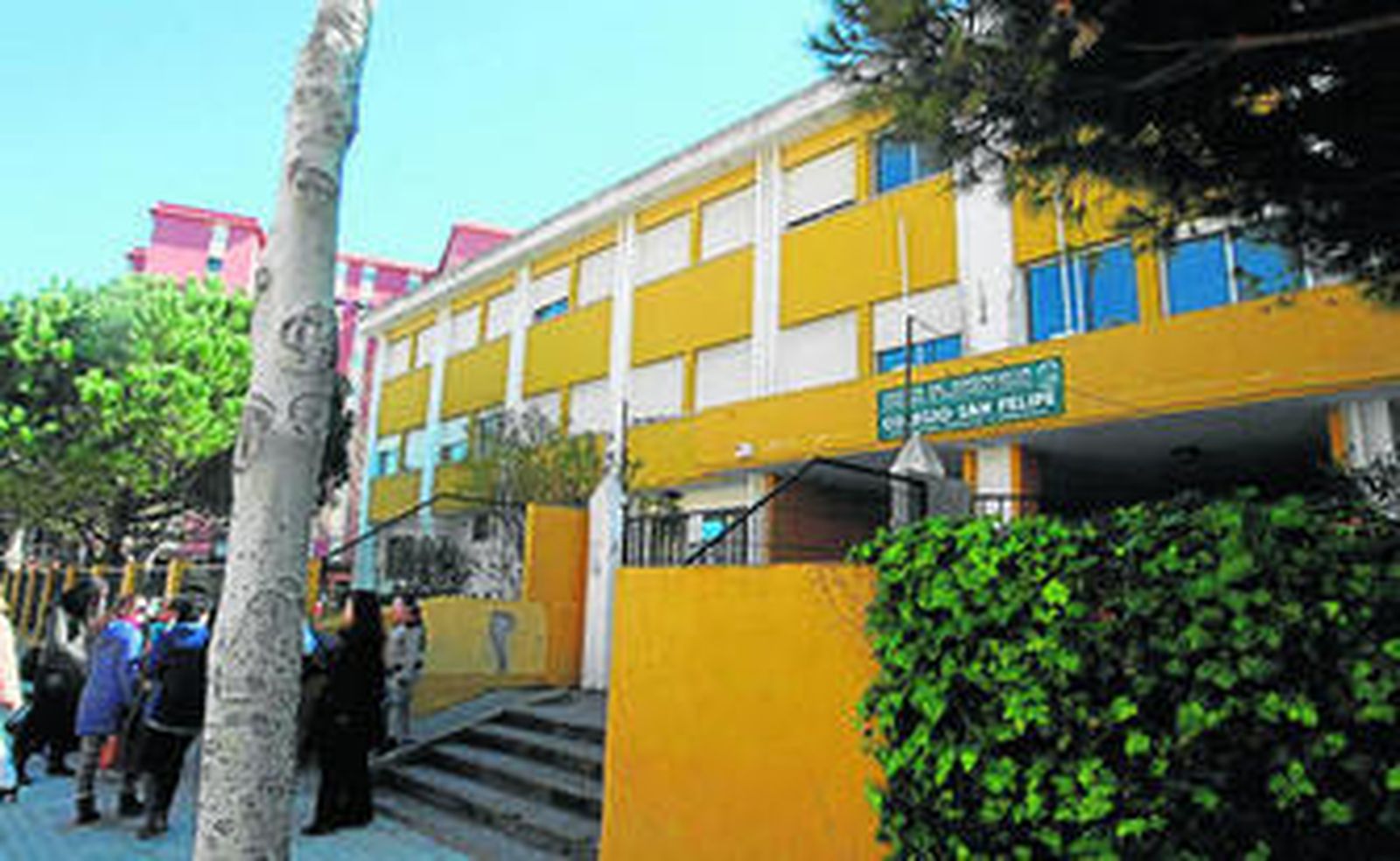 Imagen del colegio San Felipe, tomada ayer.