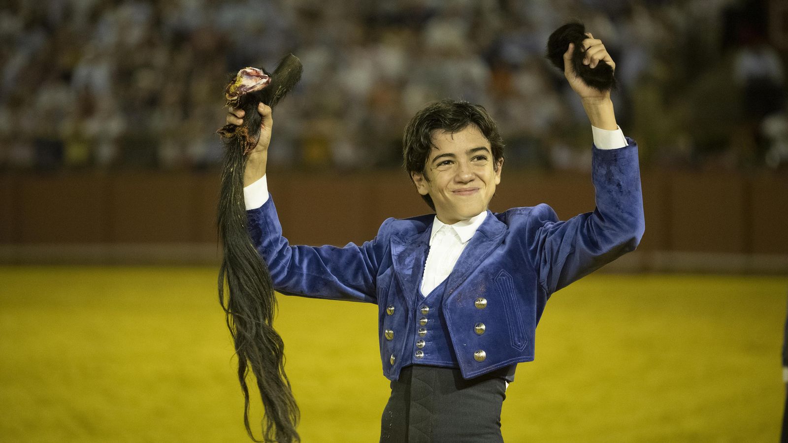 Marco Pérez cortó un rabo en Sevilla el 12 de octubre de 2022.