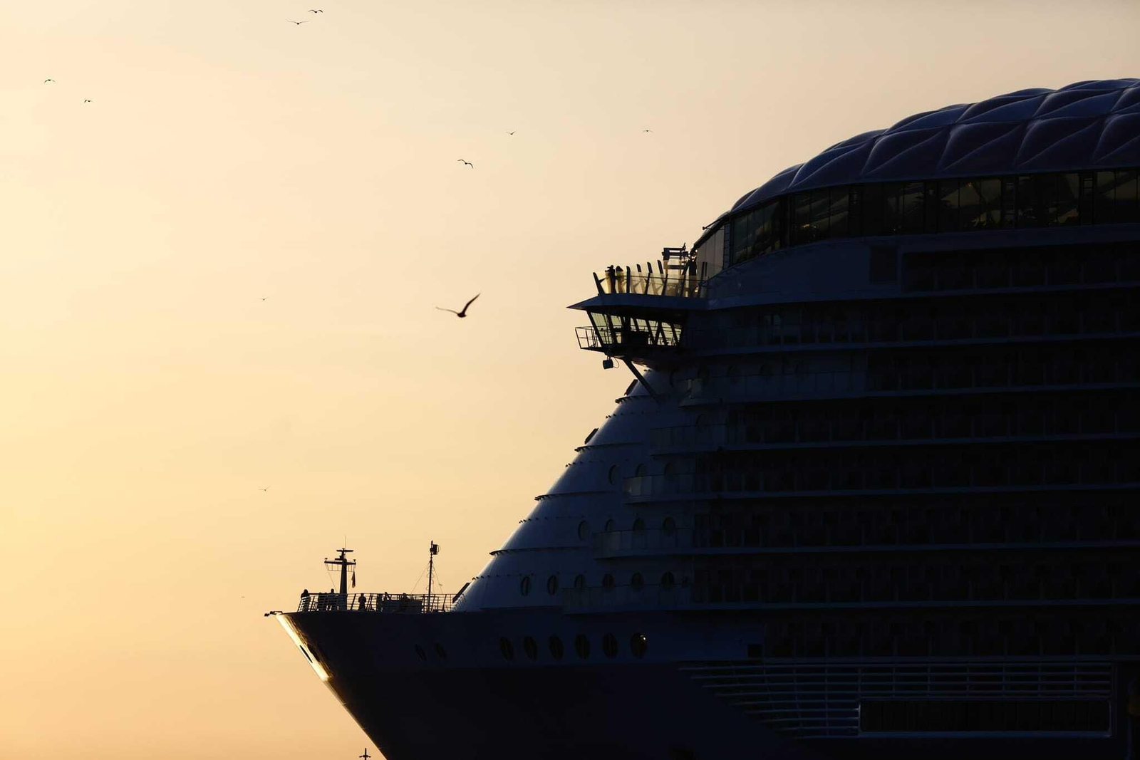 Las fotos del 'Wonder of the Seas' en sus primeras horas en el puerto de Málaga
