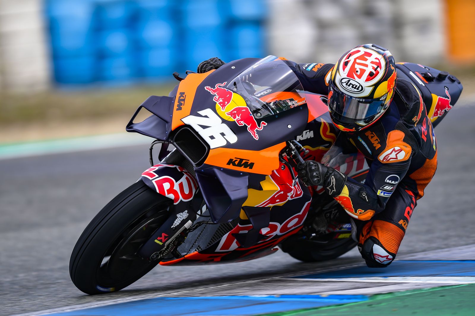 La lluvia está impidiendo a Dani Pedrosa probar a fondo las KTM en Jerez.