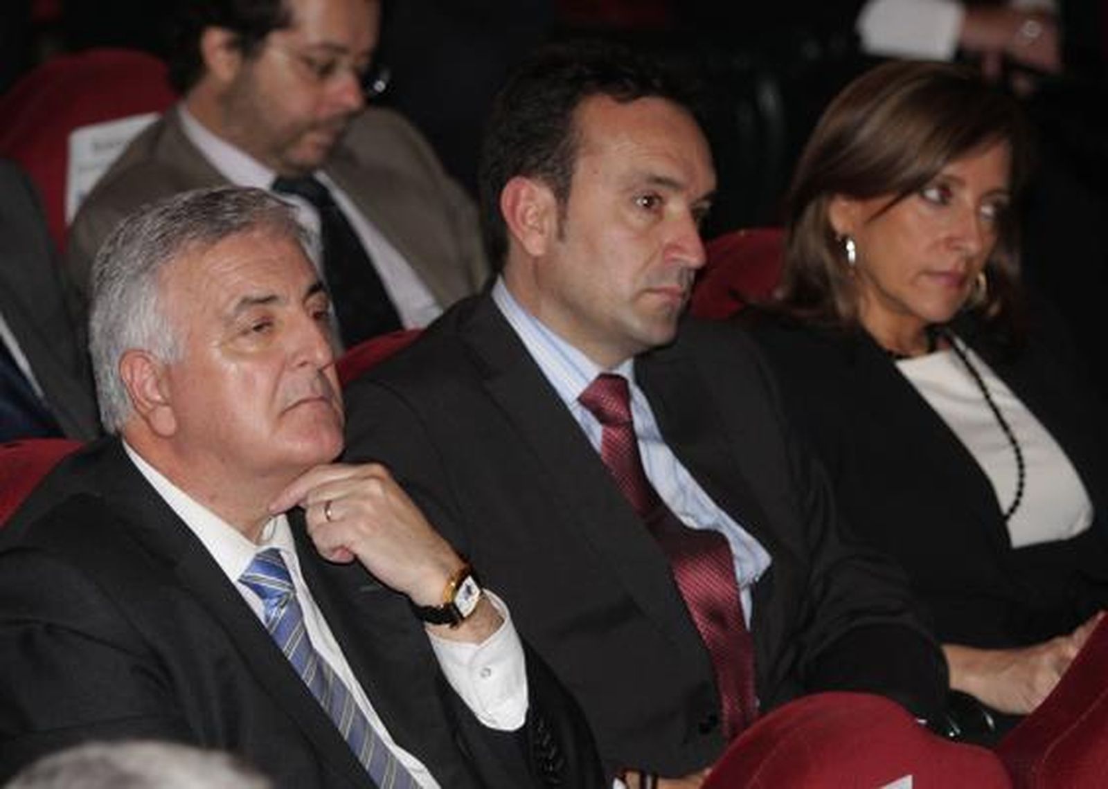 Enrique Álvarez Riestra, jefe superior de Policía de Andalucía Occidental; Juan Carlos Jiménez y Pilar Sánchez.