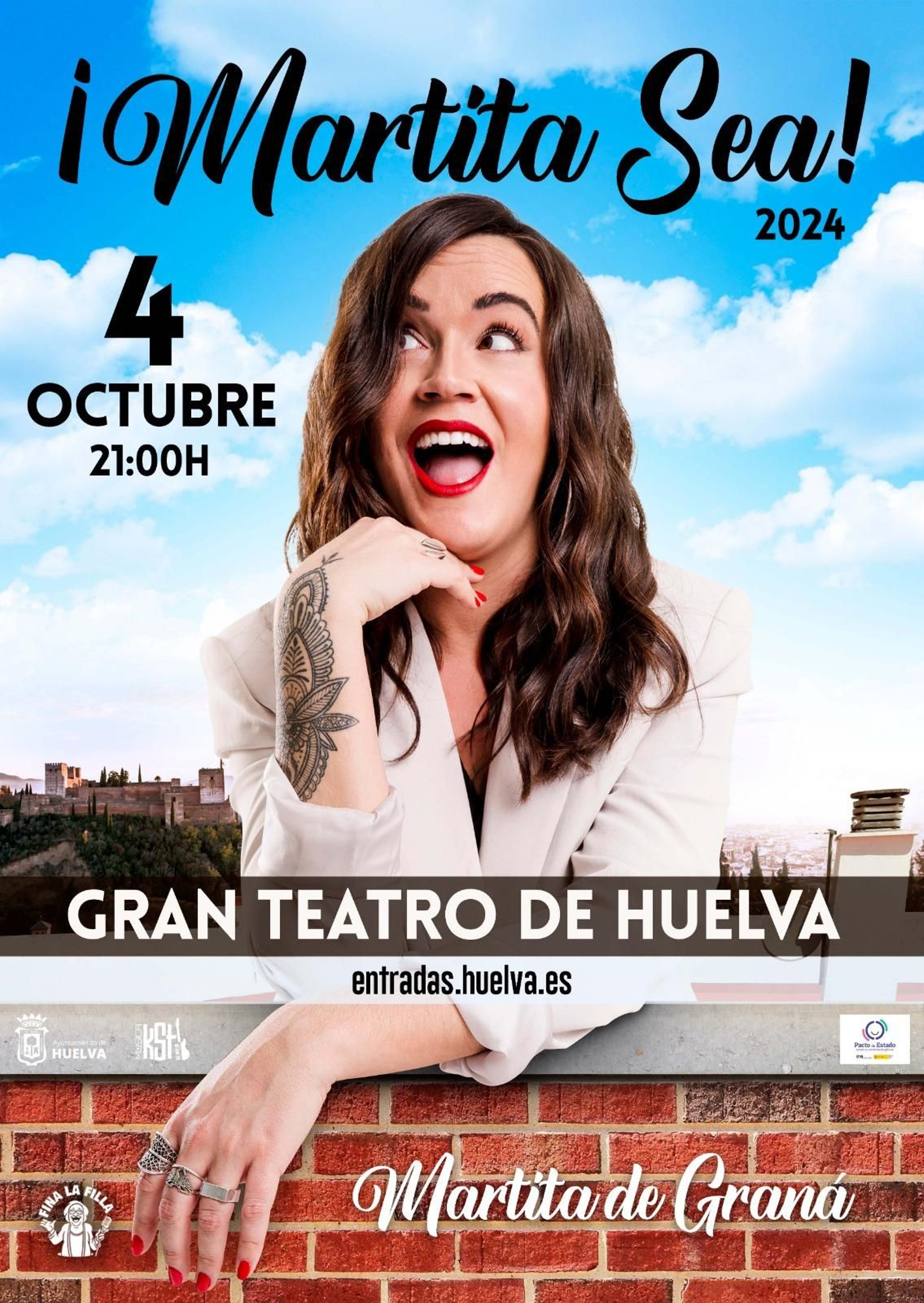 Cartel del espectáculo de Martita de Graná en Huelva.