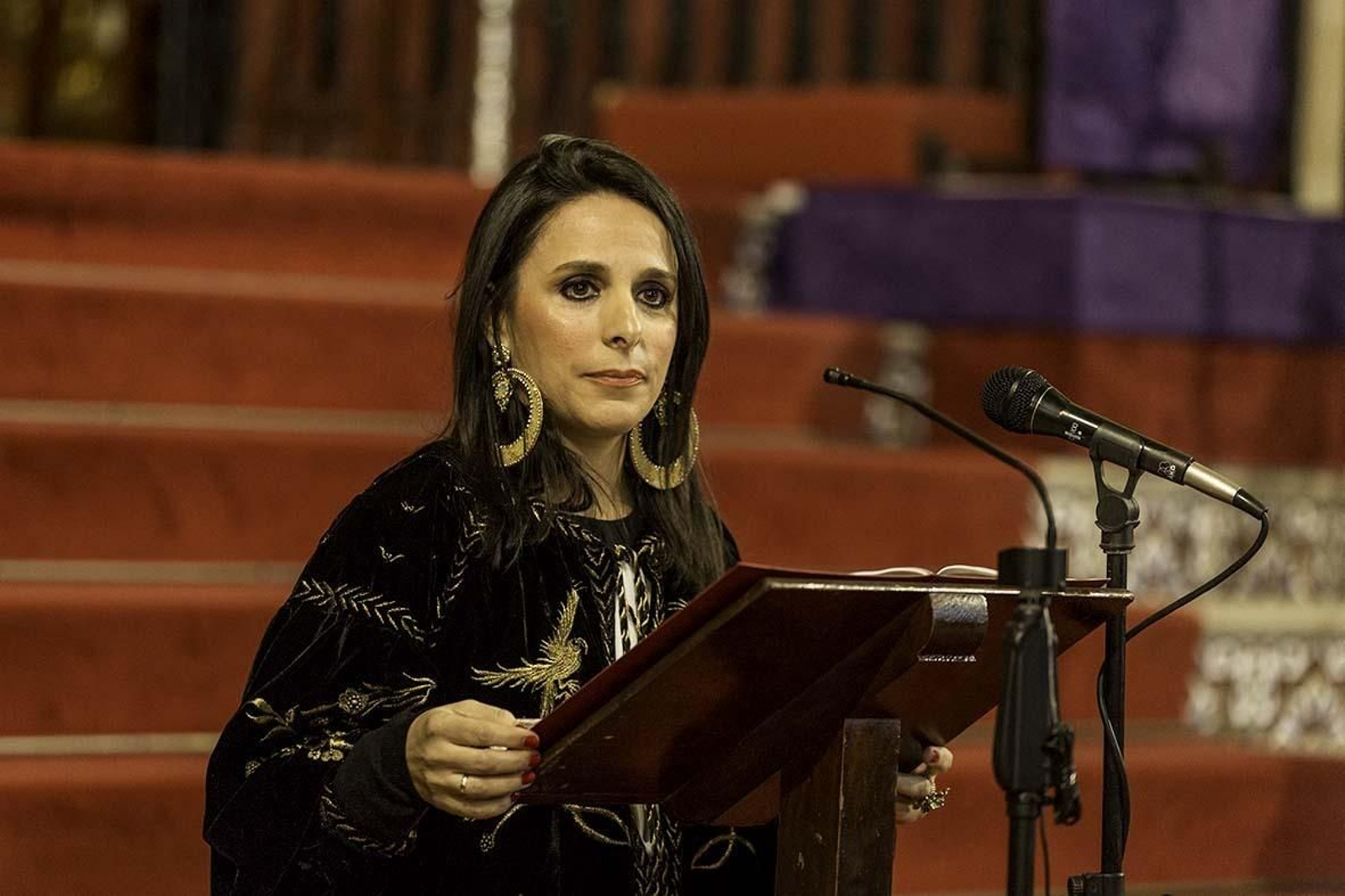 Patricia Moreno, en un momento de la XXXI Exaltación de la Saeta.