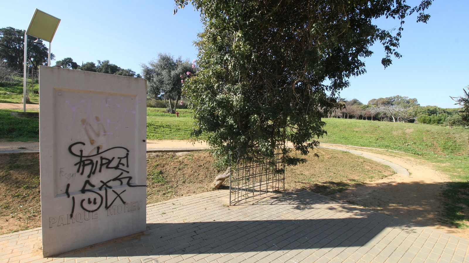 Pintadas en una señalización.