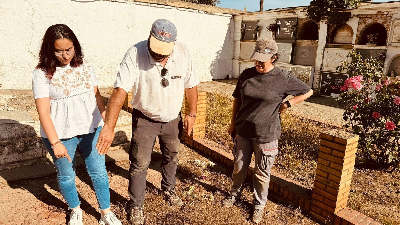 Inicio de las labores de exhumación esta semana.