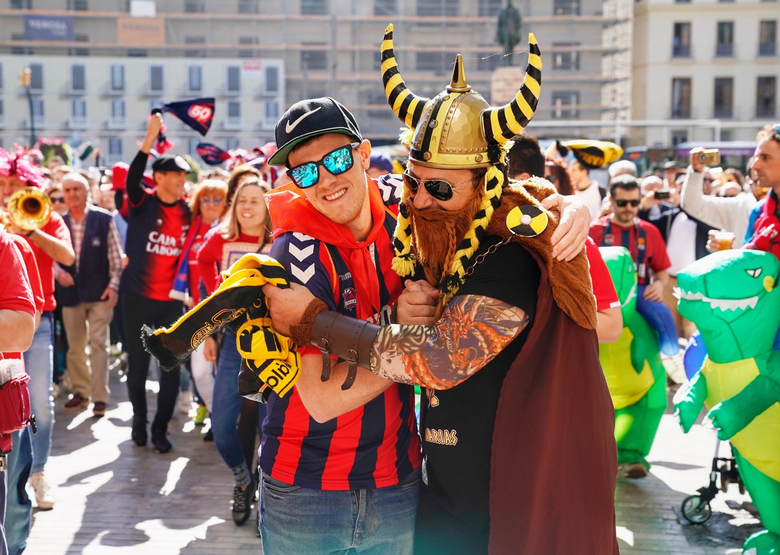 Las fotos del encuentro de aficionados de la Copa en el centro de Málaga