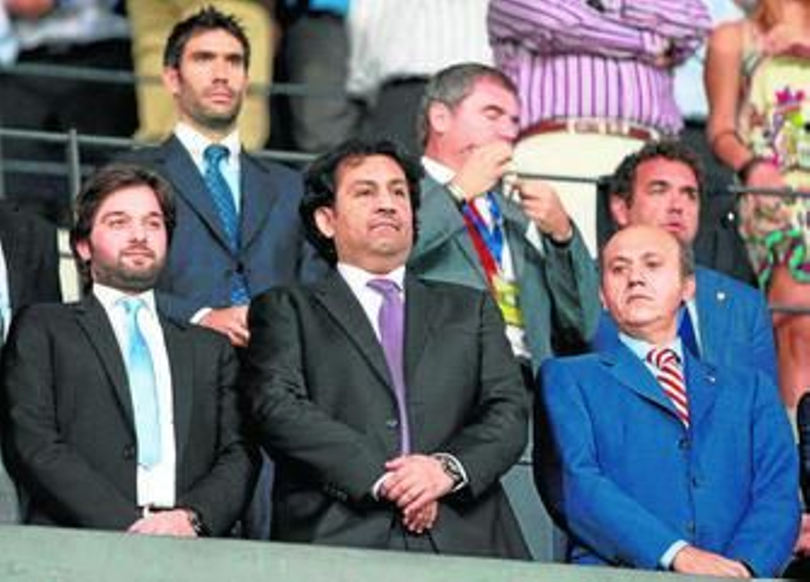 José María del Nido, junto a Abdullah al Thani, presidente del Málaga, uno de los que se unieron al G-6.