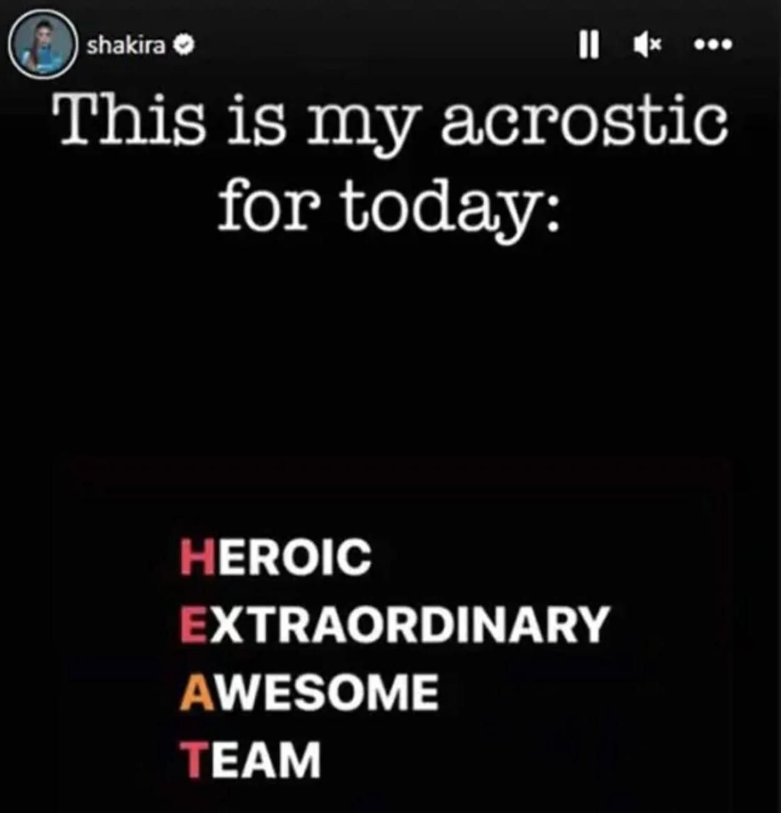 Shakira comparte un misterioso story en Instagram