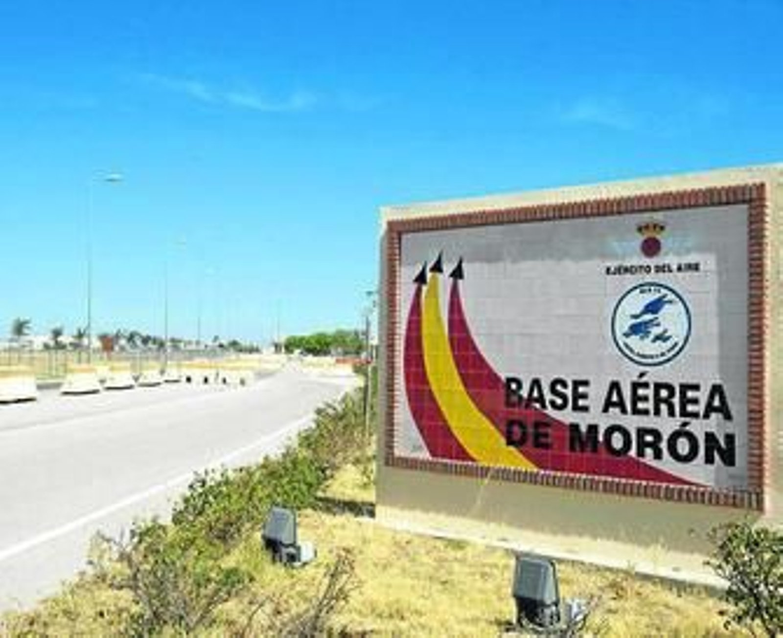 Entrada de la Base Aérea de Morón de la Frontera.