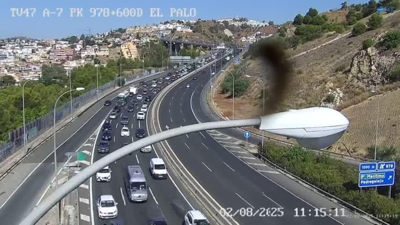 Retenciones a la altura de El Palo.