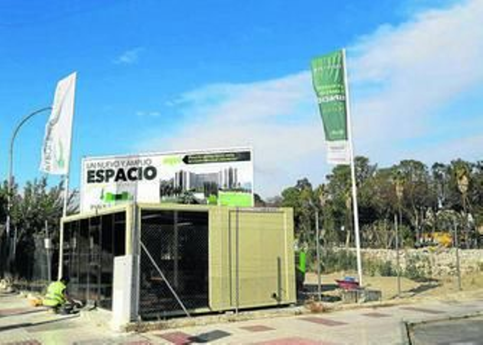 Oficina de información de Espacio, junto a los terrenos de Martiricos.