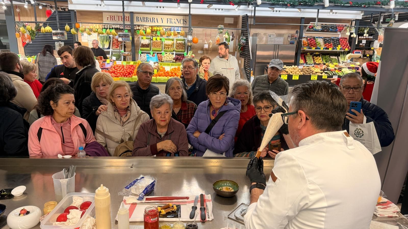Showcoocking en el mercado de abastos de Ayamonte.