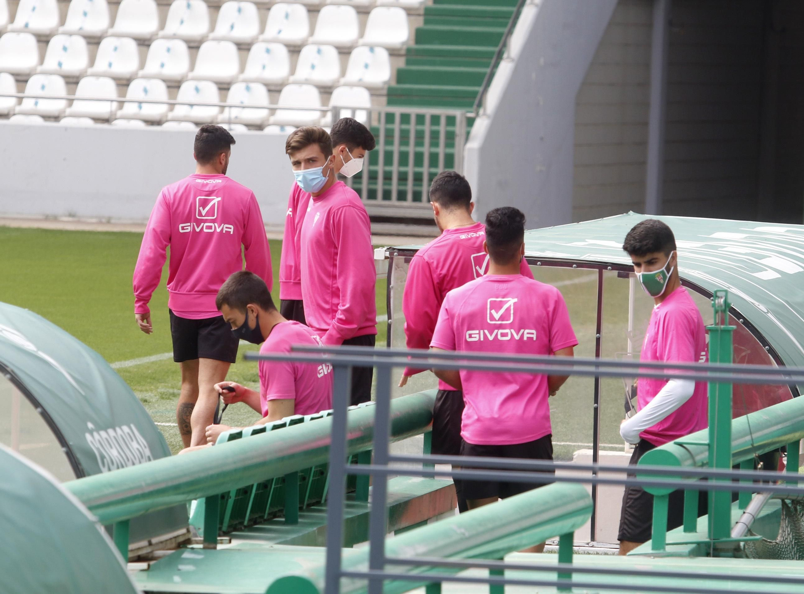 Las imágenes del primer entrenamiento de Germán Crespo al frente del Córdoba CF