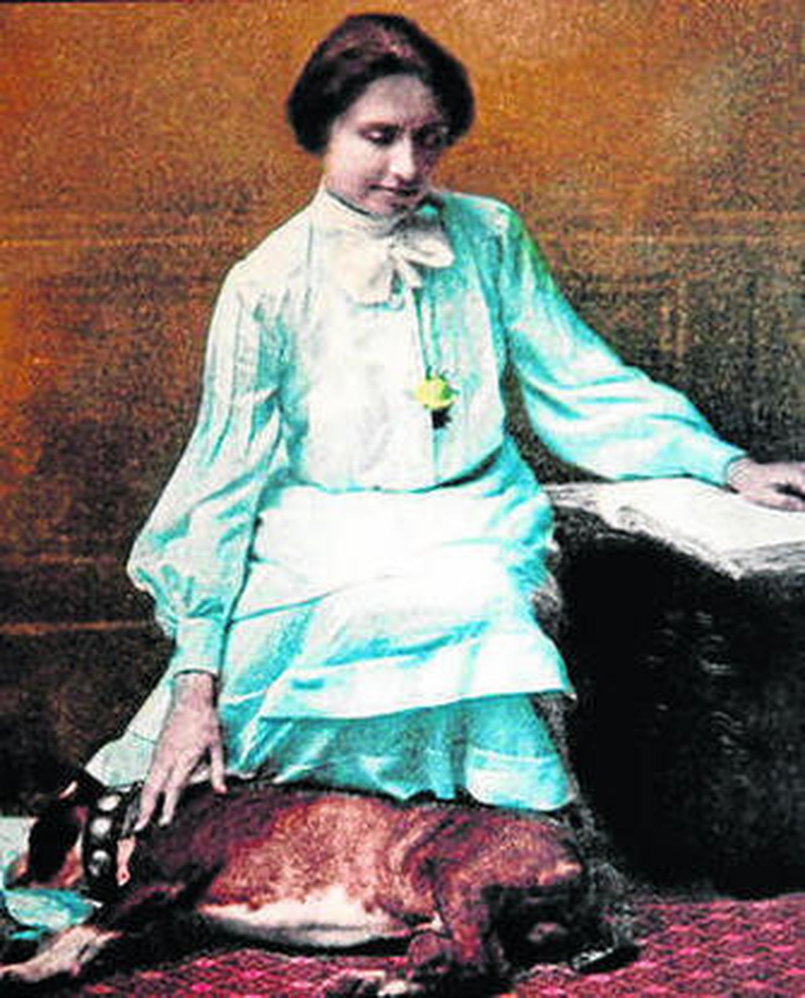 Keller en una ilustración del libro.