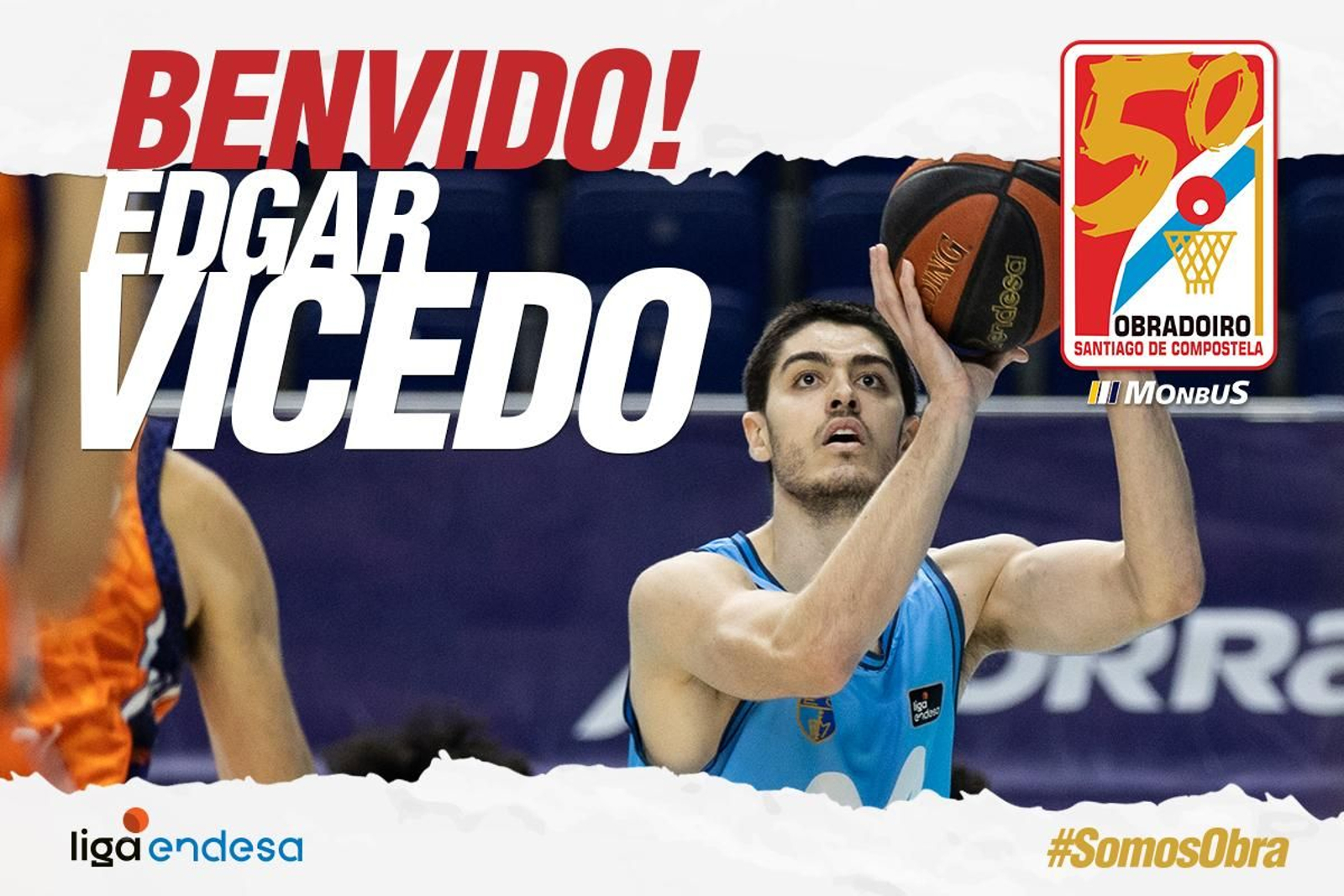 Edgar Vicedo, con el Obradoiro.