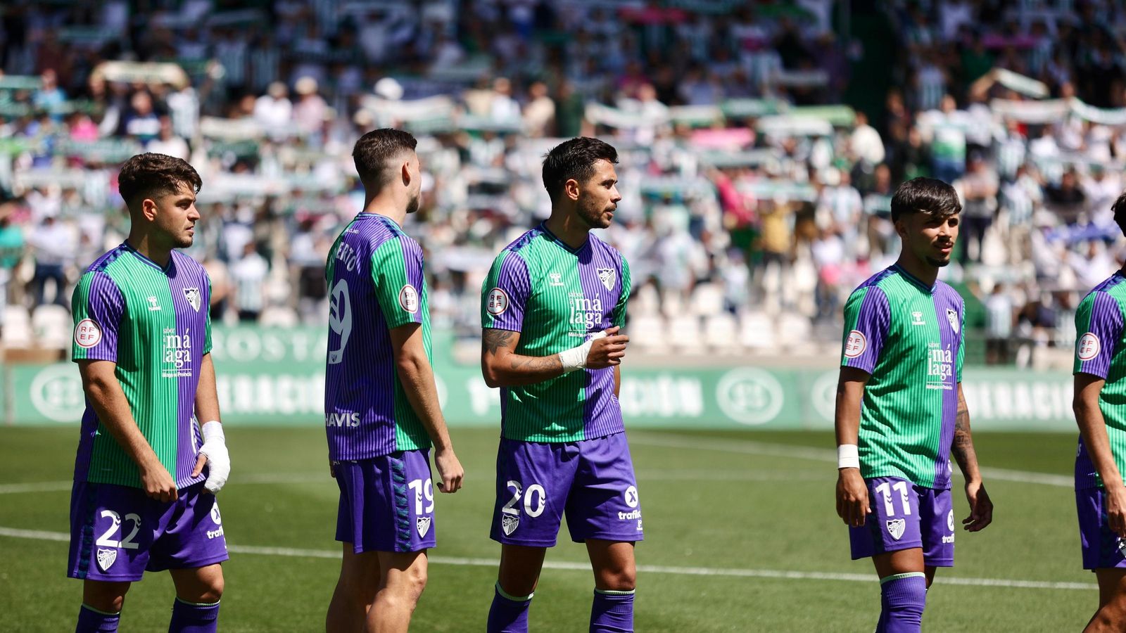 Los jugadores antes del Córdoba - Málaga CF Los jugadores antes del Córdoba - Málaga CF
