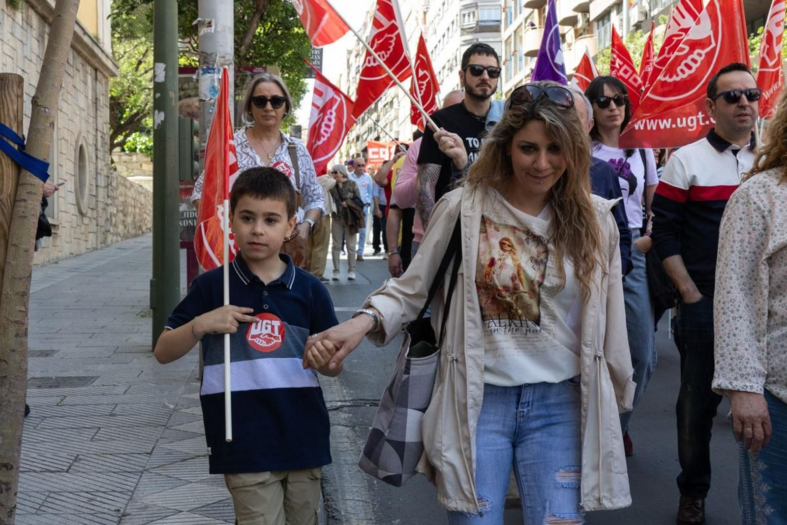 Manifestación convocada por el 1º de Mayo