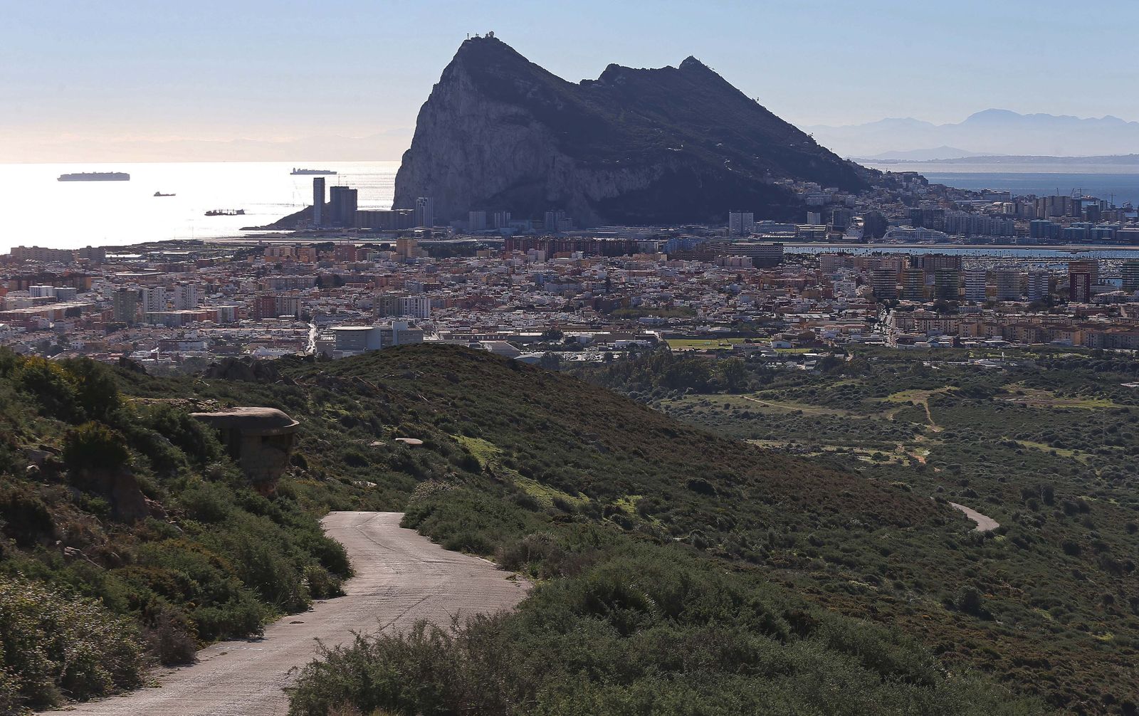 La Línea con Gibraltar de fondo