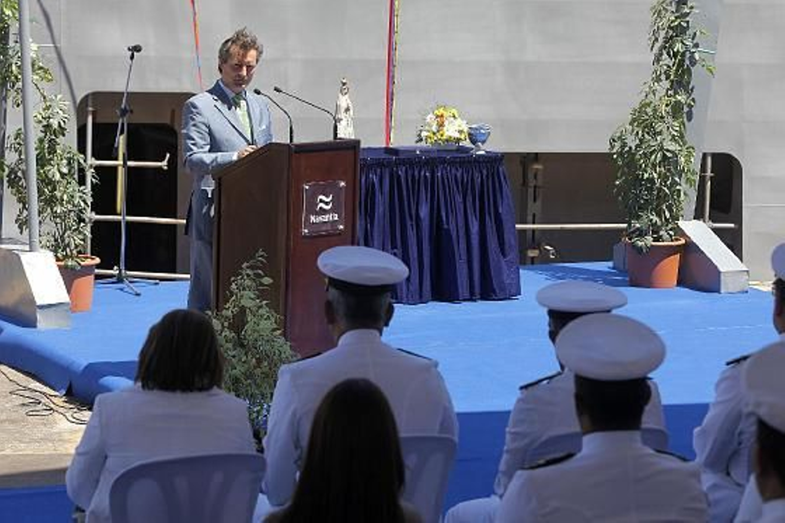 Botadura en el astillero de Puerto Real de la patrullera oceánica de vigilancia de la Zona de Exclusión Económica 'Kariña', construida por Navantia para la Armada bolivariana de Venezuela

Foto: Jesus Marin