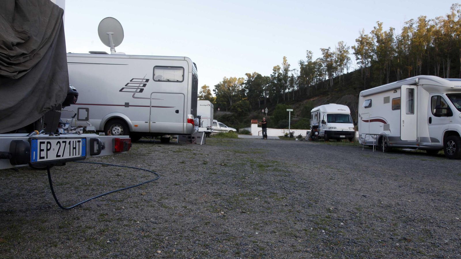 Varias caravanas pasan el confinamiento en el Andévalo.