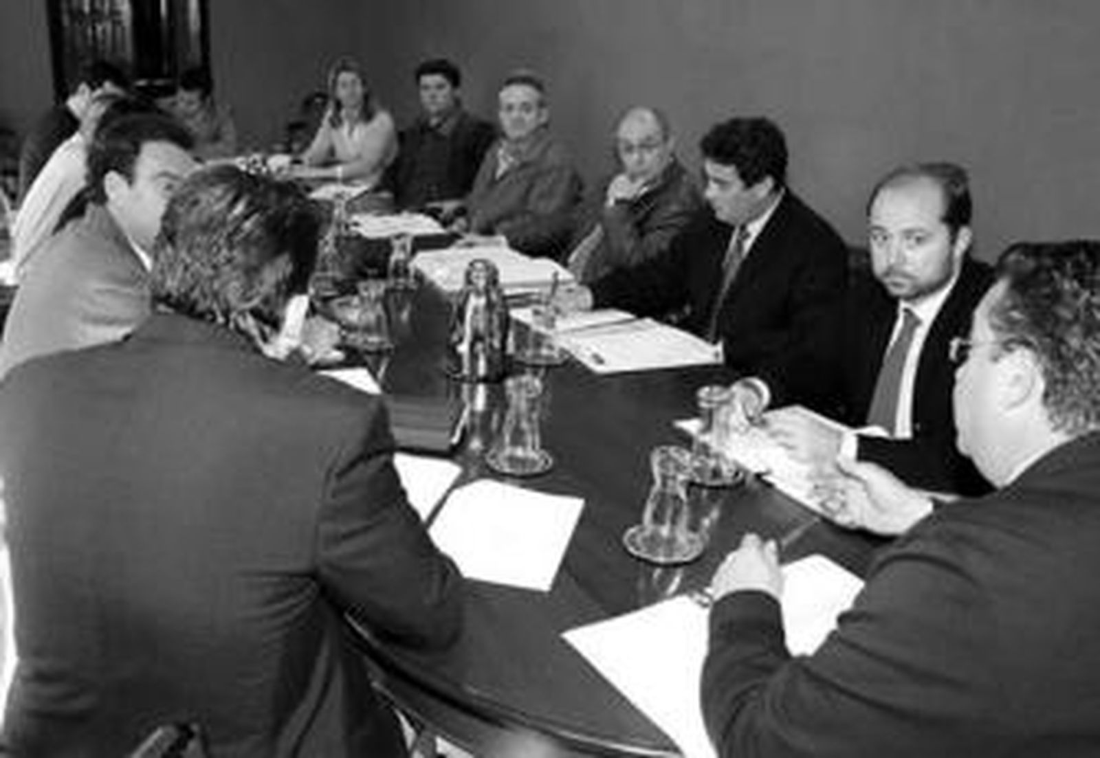 Un momento del consejo de administración de Serecop celebrado en la mañana de ayer.