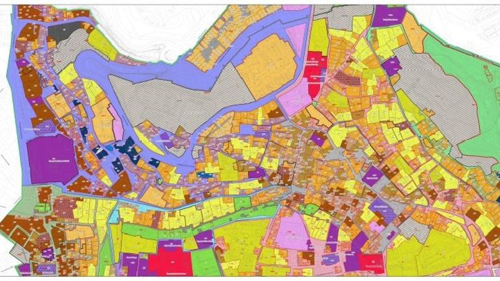 Mapa con las calificaciones del suelo.