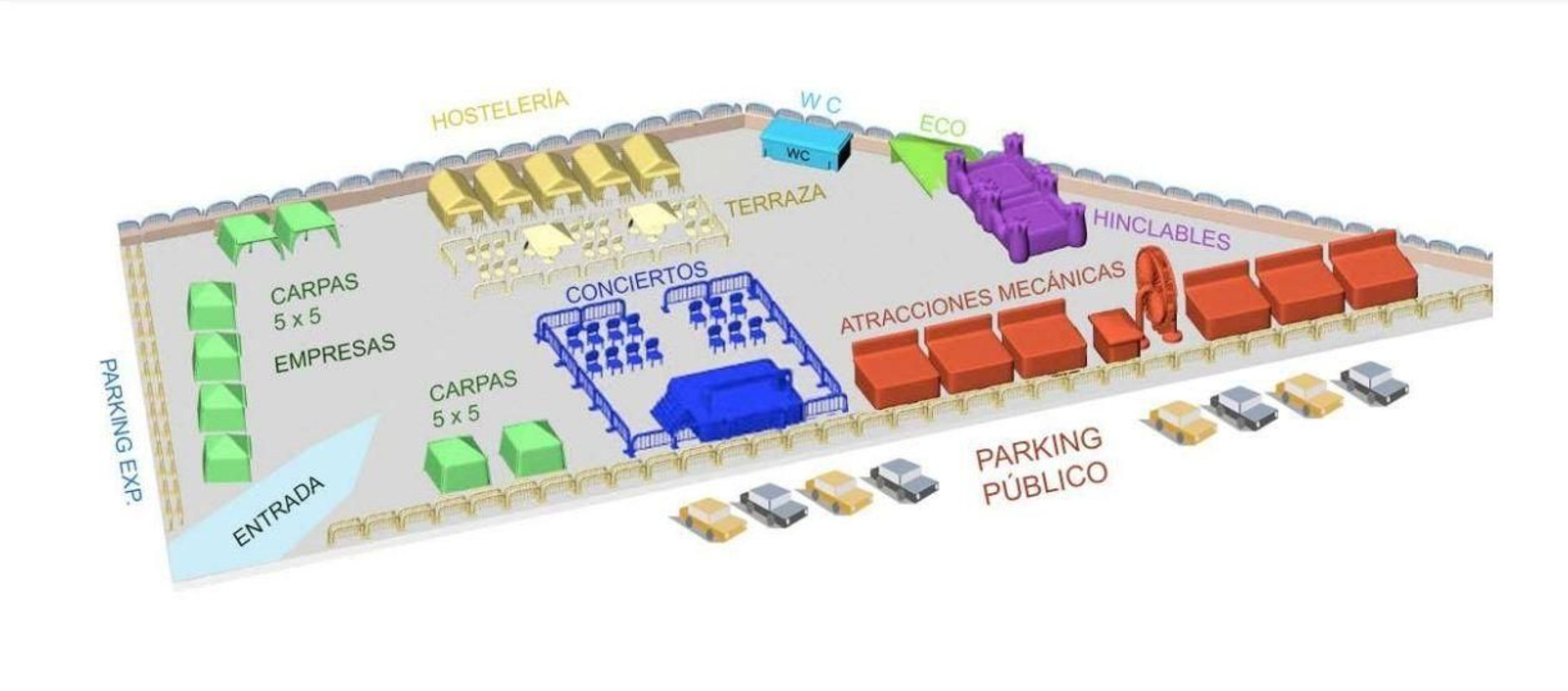 Distribución del recinto de Exposur Jerez'21. Distribución del recinto de Exposur Jerez'21.