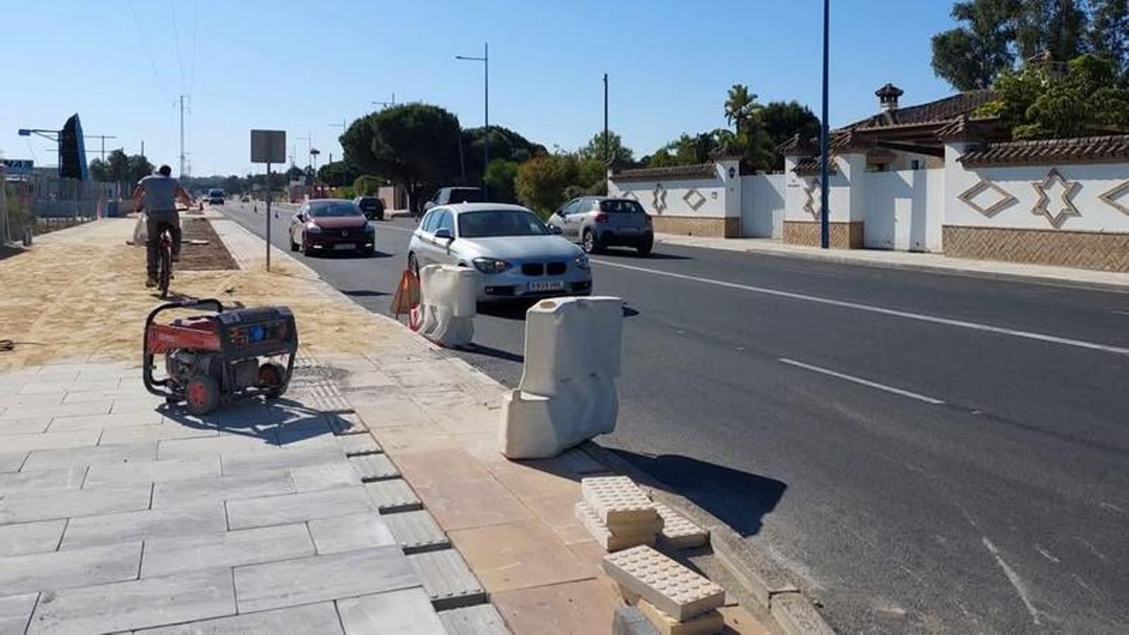 Trabajos que se realizaban en los últimos días en uno de los accesos.