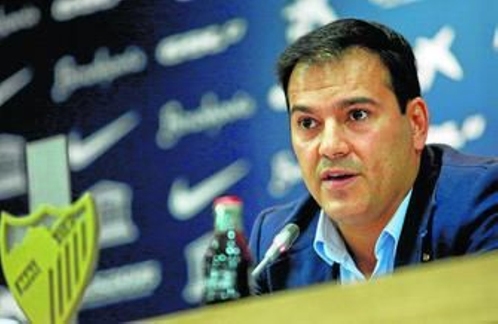 Vicente Casado, director general del Málaga, durante su comparecencia en el día de ayer.