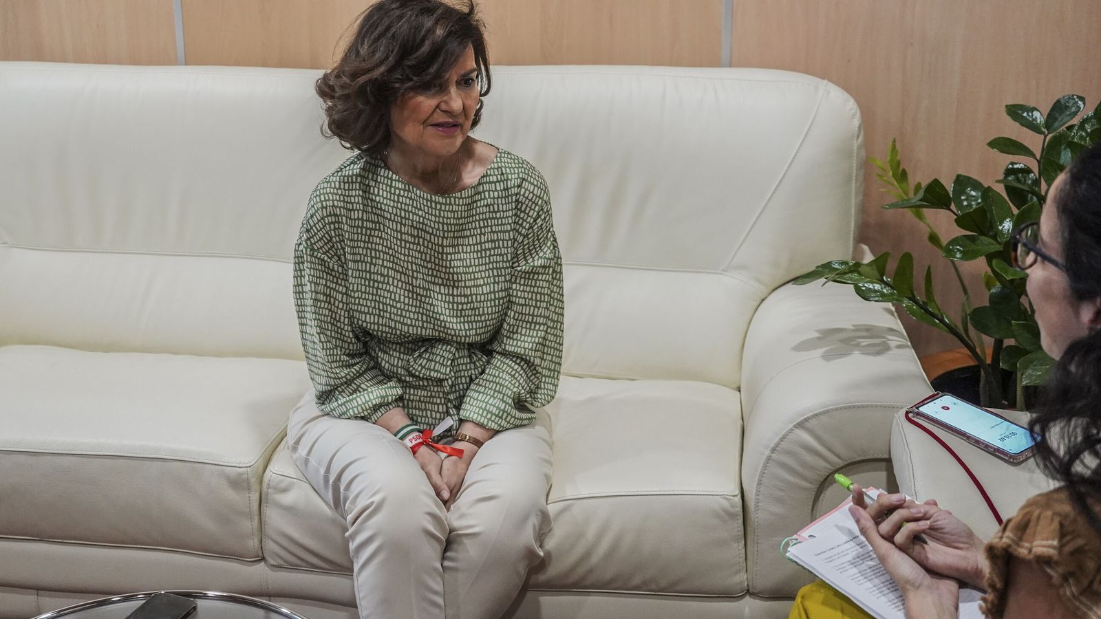 Calvo, en un momento de la entrevista.