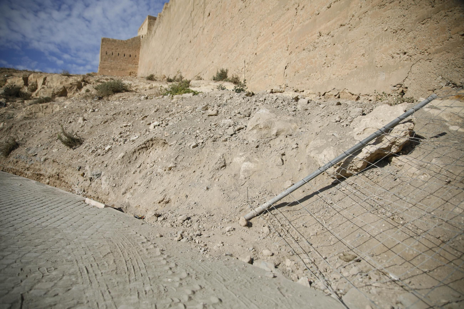 Las imágenes de los escombros en las obras de San Cristóbal de Almería