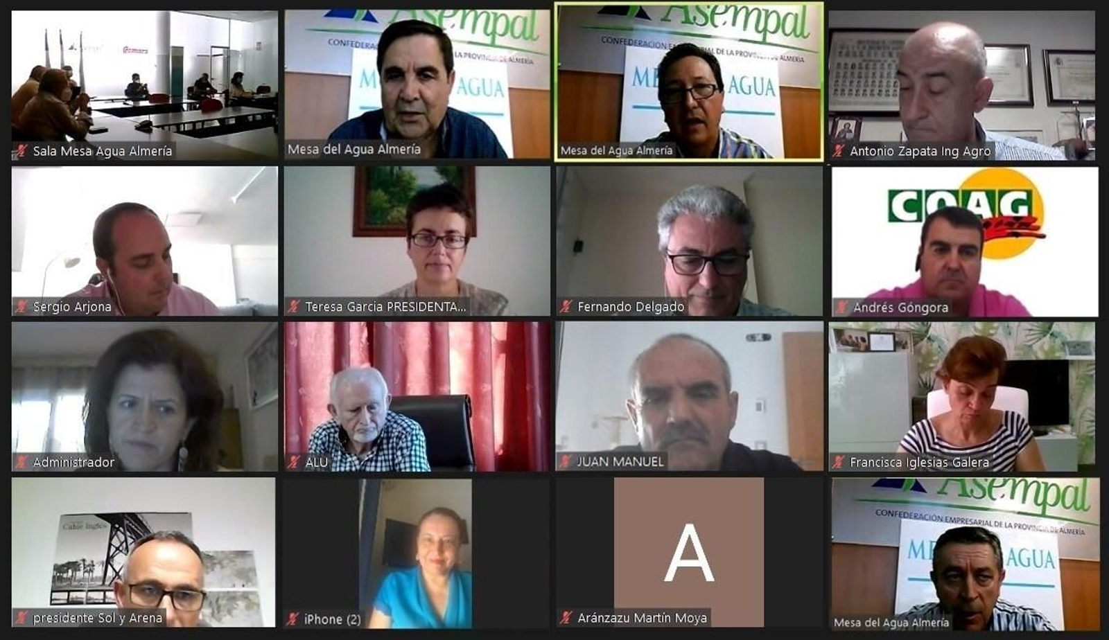 Reunón de la Mesa del Agua