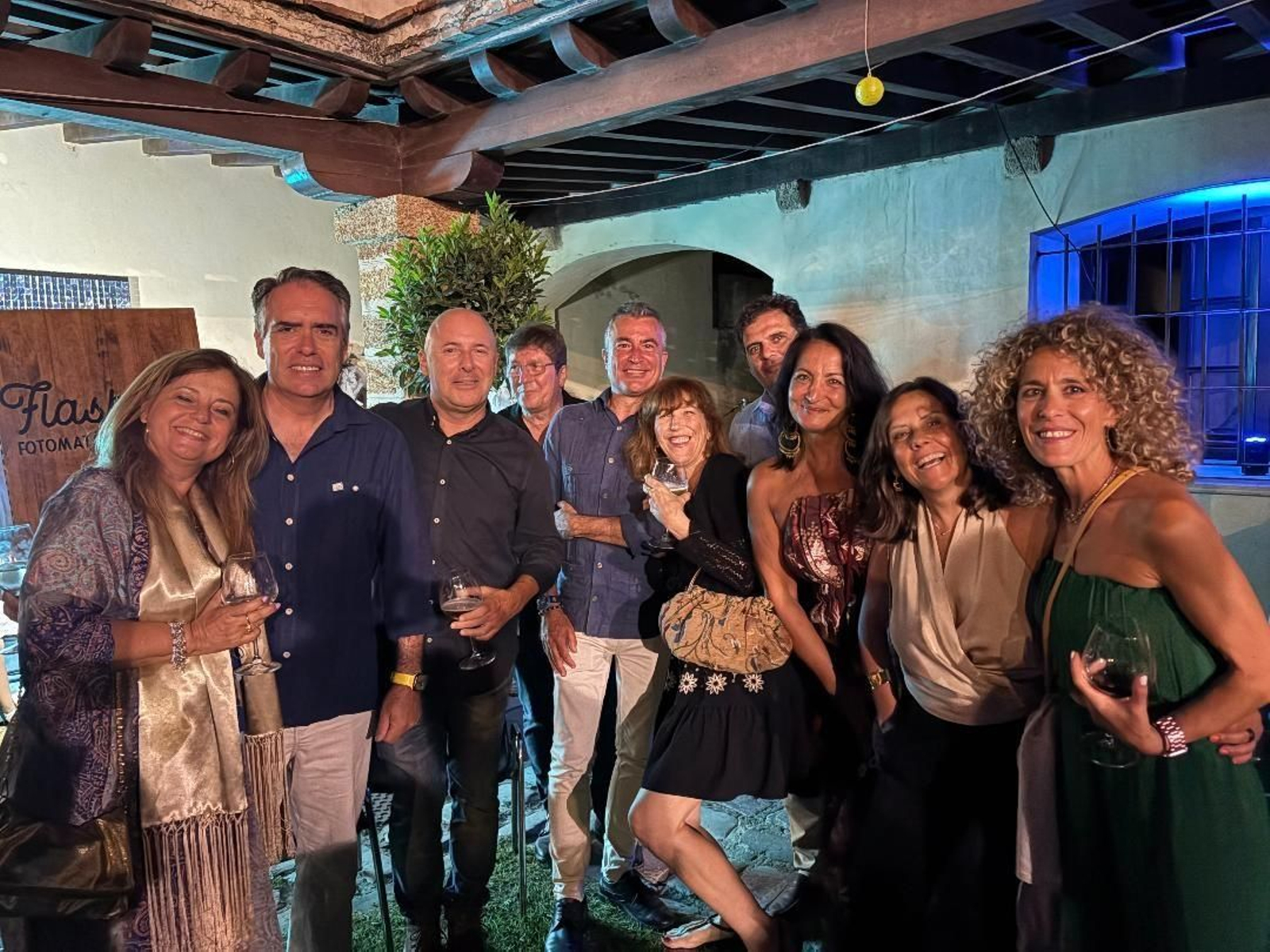 Los premiados Pedro Ingelmo y Pedro M. Espinosa con Isa Lora, Rafael Navas,  Ángel Núñez, Pucha Rincón, Rafael Contreras, Diana Jones, Montse Macías e Irene Gil.